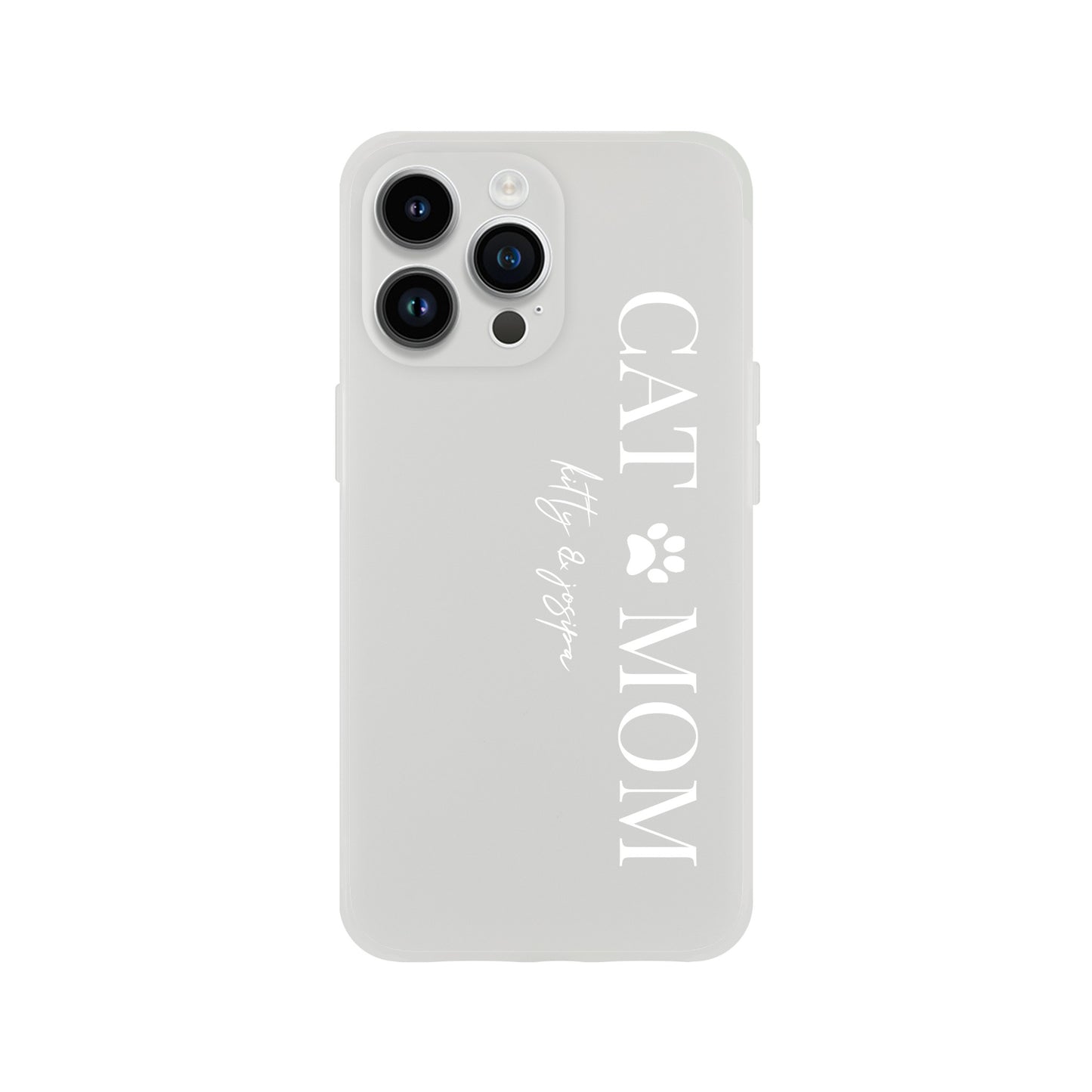 Flexi Case Smartphone - [CAT MOM] White